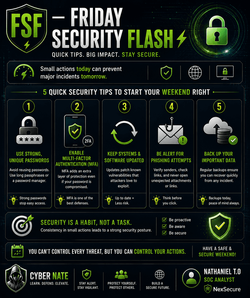 5 Quick Security Tips to Start Your Weekend Right