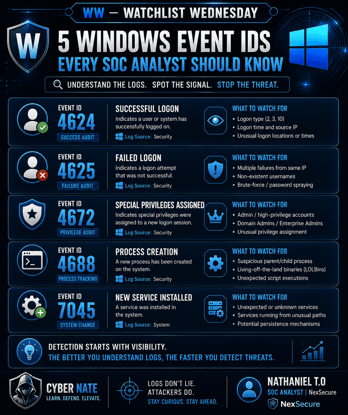 5 Windows Event IDs Every SOC Analyst Should Know