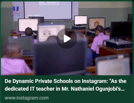 Nathaniel teaching ICT at DeDynamic Private Schools
