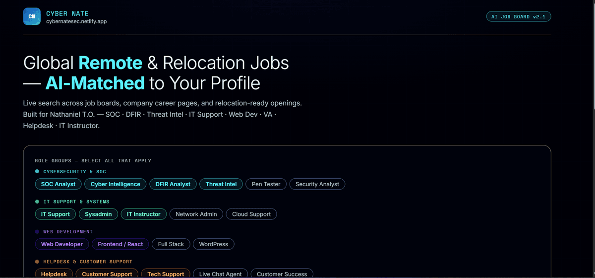 Cyber Nate AI Job Board v2.1